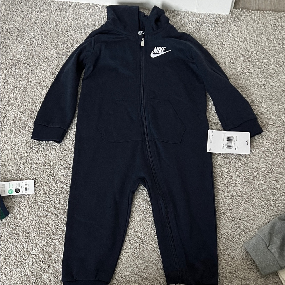 Nike Kids Dark Blue Footie One Piece